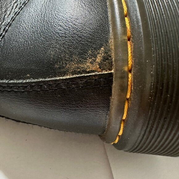 Dr Martens Boots Womens Black Combat Leather Lace Up Zavala AW004 Mens 7 Wo 8 - Picture 7 of 9